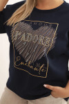 Dámska mikina Plus Size s kapucňou a potlačou, grafitová UNI