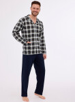 Cornette pyžamo 114/73 long/r 3XL-5XL pánske bez zipsu grafit 3xl