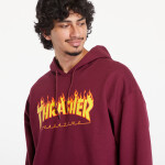 Mikina Thrasher Flame Logo Hood Dark Wine S