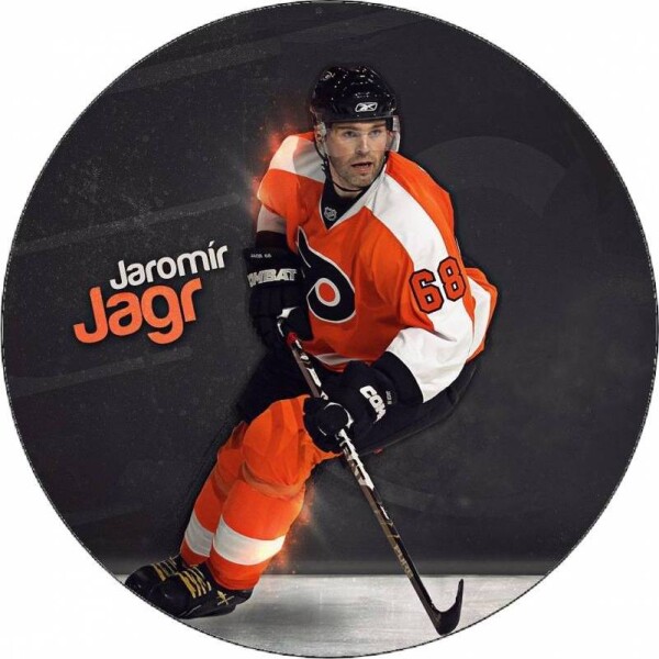 Jedlý papier logo Jaromír Jágr oranžový dres 19,5 cm - Pictu Hap - Pictu Hap