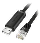 Ugreen CM204 konzolový kábel USB - RJ45 čierna / Konzolový kábel / 3 m (60813)