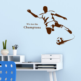 Veselá Stena Samolepka Futbalista Farba: hnědá, Veľkosť: 60 x 45 cm