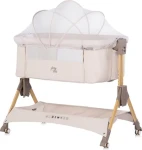 CHIPOLINO Postieľka SleepNFold 2v1 Cashmere / Prístavná k posteli / 6 výškových polôh / Sklopná bočnica (KOSSF0264CA)