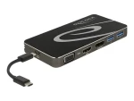 DeLock 87773 čierna / Dokovacia stanica / USB-C 3.2 / DP + HDMI + VGA / PD 100W (87773)