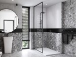 BESCO - Walk-in sprchovací kút ICON - Farba rámu zásteny - Hliník čierny, Rozmer A - 100, Rozmer C - 200, Smer zatváranie - Univerzálny Ľavé / Pravé, Výplň - Číre bezpečnostné sklo - 8 mm BCICON10BC
