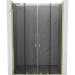 MEXEN/S - Velar L Duo posuvné sprchové dvere 140, grafit, zlatá 871-140-003-42-50