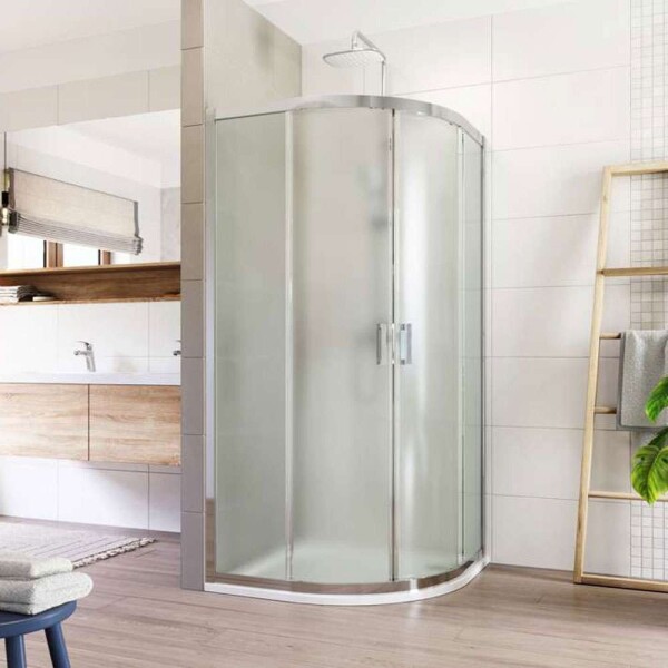 Mereo Sprchovací kút, Lima, štvrťkruh, R 550, zasúvací, 90x90 cm, chróm ALU, sklo Point CK608B22K
