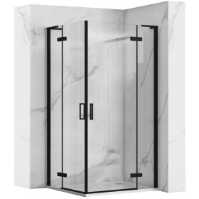 REA/S - Sprchová kabína Hugo Double Black 90x90 KPL-K6601