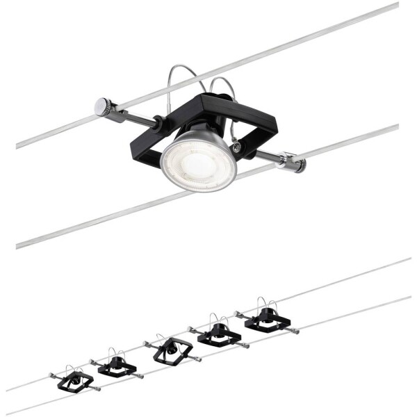 Paulmann Wire Set MacII kompletný systém lankových svietidiel GU5.3 LED čierna (matná); 94290