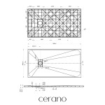 CERANO - Sprchová vanička obdélníková Gusto - SMC/minerální kompozit - strukturovaná černá matná - 150x80x3 CER-414710