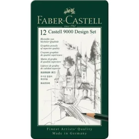 Faber-Castell Castell 9000 Design Set Grafitová ceruzka - plechová krabička 12 ks (119064)