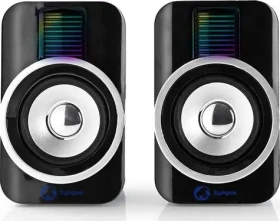 Nedis GSPR20020BK čierna / Reproduktor / 2.0 / 30W (10W RMS) / 3.5 mm jack / 1.2 m (PERNEIGLO0006)