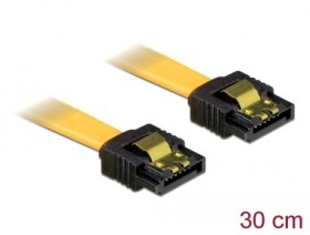 DeLock Kábel SATA 3 Gbps (M) - SATA 3 Gbps (M) 0.3m žltá (82473)