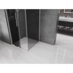 MEXEN/S - Velar L sprchovací kút, posuvné dvere 100 x 100, grafit, chróm 871-100-100-43-01