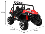 Mamido Detské elektrické autíčko Buggy Strong Lift 24V 4x4 červené