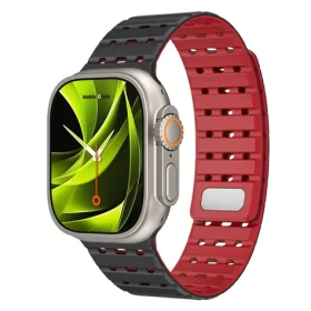 Mobile Origin Magnetic Strap Apple Watch 49mm/46mm/45mm/44mm čierna/červená (AWMS-01-BLK-RED)