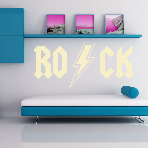 Veselá Stena Samolepka Rock Farba: béžová, Veľkosť: 100 x 50 cm