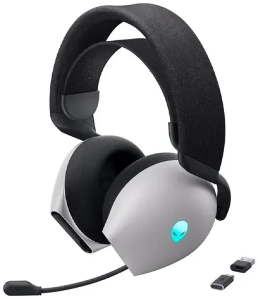 DELL Alienware AW725H biela / Herný headset s mikrofónom / ANC / BT / 2.4GHz / USB-C (545-BBFV)
