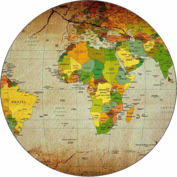 Jedlý papier mapa sveta 19,5 cm - Pictu Hap - Pictu Hap