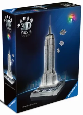 Ravensburger 3D Puzzle Iconics: Empire State Building (Nočná edícia)