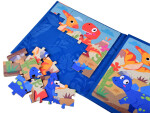 Mamido Magnetická puzzle knižka Dinosaury 40 dielikov