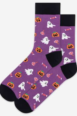 LEŽÉRNE - VZOROVANÉ PONOŽKY, PÁNSKE fialová 39/41