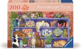 Ravensburger Puzzle: Mačky v regáli