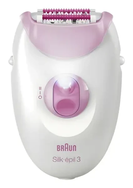 Braun Silk-épil 3 SE3-000 ružová / Epilátor / suché holenie / 2 rýchlosti / 20 pinziet / sieťové napájanie (100002202404)