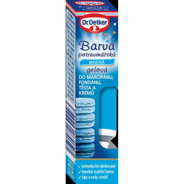 Gélová potravinárska farba modrej farby 10 g - Dr. Oetker - Dr. Oetker