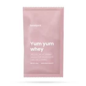 Yum Yum Whey - BeastPink (biela čokoláda kokos, 30 g) (62848-1-30g-whitechocolatecoconut)