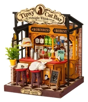 Robotime Miniatúra Tipsy Cat Bar