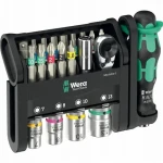 Wera Tool-Check Modular 1 čierna/zelená / Račňa + bity / 21 dielov / 1/4" (05049000001)