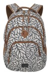 Batoh na notebook Travelite Basics Backpack Print Off-White