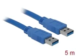 DeLock USB-A - USB-A 3.0 modrá / USB kábel / 5 m (82537)