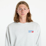 Mikina New Balance Athletics Premium Logo Crew Ash Heather Ahh XL