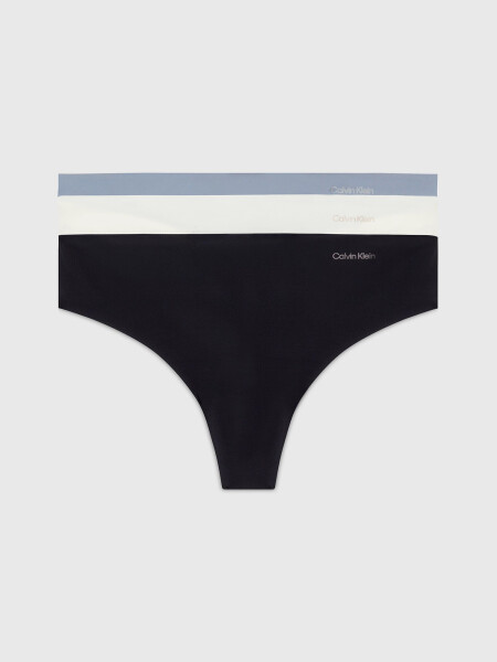 Dámske tangá 3Pack 000QD3558E NP0 Multicolour Calvin Klein