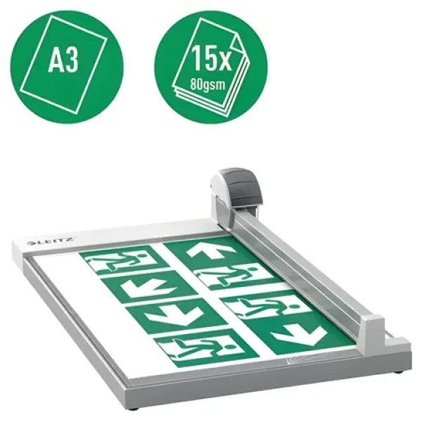 Leitz Office A3 čierna / Rotačná rezačka papiera / 15 listov / 80 g/m2 (90280000)