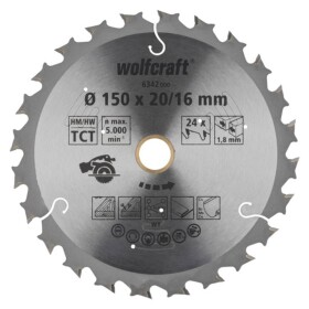 Wolfcraft 6345000 pílový kotúč 150 x 10 x 1.8 mm Počet zubov (na palec): 24 1 ks; 6345000