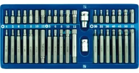 Vorel Sada bitov 40 ks CrV / Sada bitov / Torx, Spline, imbus / kovový kufrík (TO-66400)