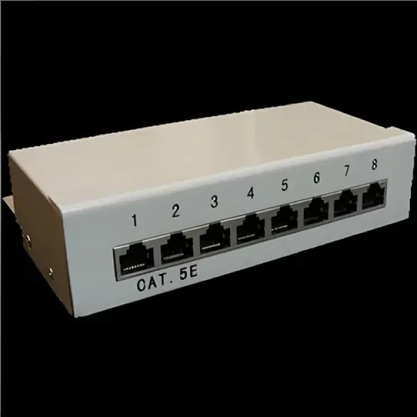 OEM Patch panel Box 8 portov, na stenu / Patch panel / 8 portov / STP / Cat.5e / povrchová montáž