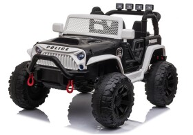 Mamido Detské elektrické autíčko Jeep Power Polícia čierno-biele