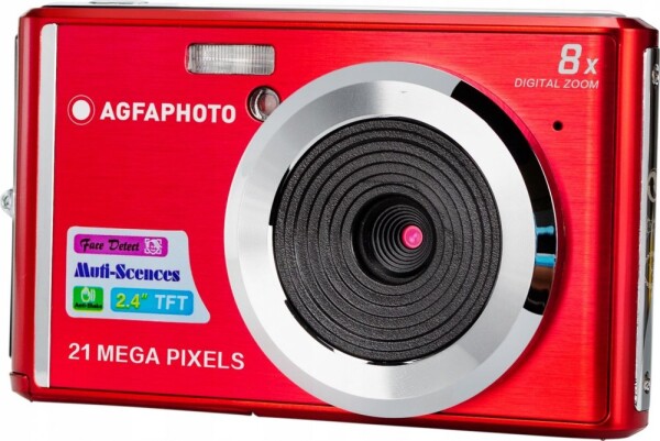 Agfa Compact DC 5200 červená / 2.7 LCD / 21 Mpix CMOS / 8x digitálny zoom / SD (AGCDC5200RD)