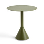 HAY Vonkajší stôl Palissade Cone Olive Ø 70 cm