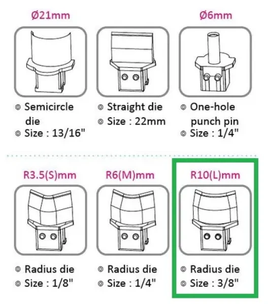 KW triO Výsekový rádius pre KW triO 9521 10 mm (COK-09521-R10)