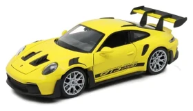 Welly Model auta Porsche 911 GT3 RS 992 žltá