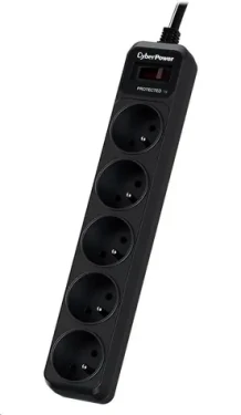 CyberPower B0520SC0-FR čierna / Prepäťová ochrana / 5 zásuviek / vypínač / 1.8 m (B0520SC0-FR)