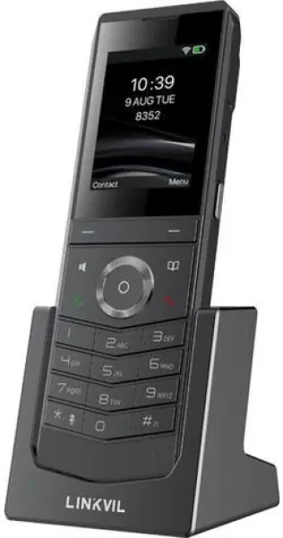 Fanvil Linkvil W611W V2 čierna / Bezdrôtový WiFi telefón / Wi-Fi 6 / Bluetooth 5.0 / IP67 / 4 linky (W611W V2)