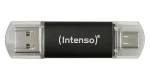 INTENSO Twist Line 64GB antracitová / USB flash disk / USB-A + USB-C / USB 3.2 Gen 1 / čítanie 70 MB/s (3539490)