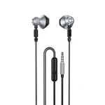 Dudao X2C Metal drôtové slúchadlá do uší šedá / s mikrofónom / 3.5 mm jack (71790)