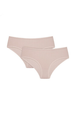 DÁMSKE MODRÉ NOHAVIČKY 2 2PAK 42860 SS25 Béžová 2XL